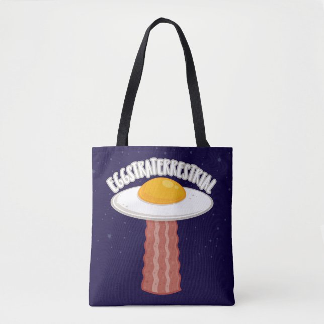 Bolsa Tote Eggstraterrestre Com Texto (Frente)
