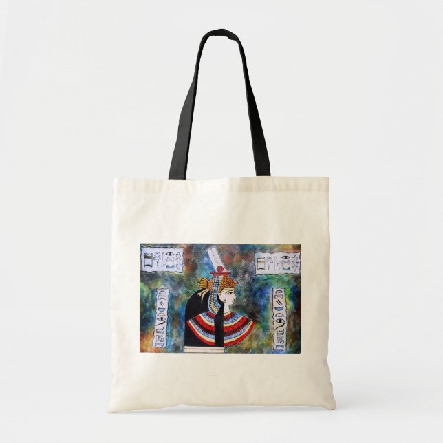 Bolsa Tote Egípcio Pharoh - rei Tut com hieroglyphs (Frente)