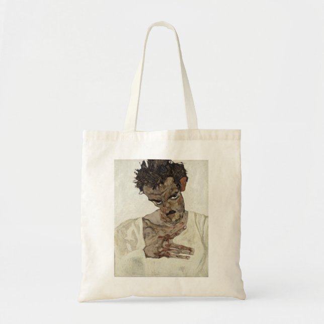 Bolsa Tote Egon Schiele - Autorretrato Com Cabeça Baixa. (Frente)