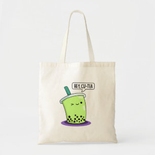 Bolsa Tote Ei Cu-Tea Cute Boba Tea Pun