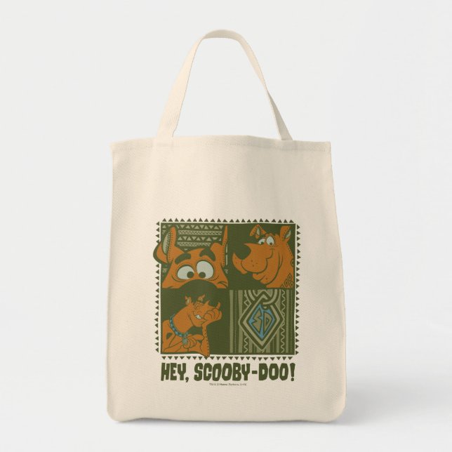 Bolsa Tote Ei Scooby-Doo Tribal Square Graphic (Frente)