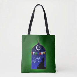 Bolsa Tote Eid Mubarak Garland Moon