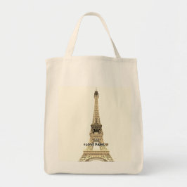 Bolsa Tote Eiffel Tower Chic Canvas Tote Bag