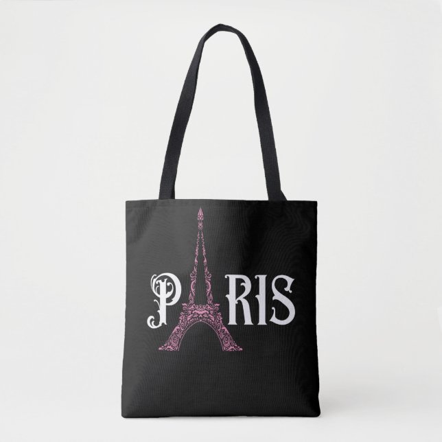 Bolsa Tote Eiffel Tower Women Love Paris França (Frente)