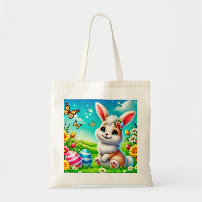 Bolsa Tote Ein glücklicher Hase (Frente)