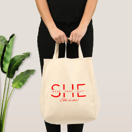 Bolsa Tote Ela Acorda, Reza, Conquista, Ela é Eu