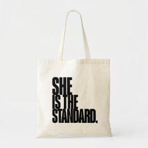 Bolsa Tote Ela É o Padrão, Citação Motivacional Arte