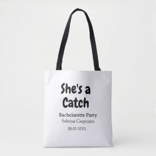Bolsa Tote Ela é um nome de despedida de solteira data simple