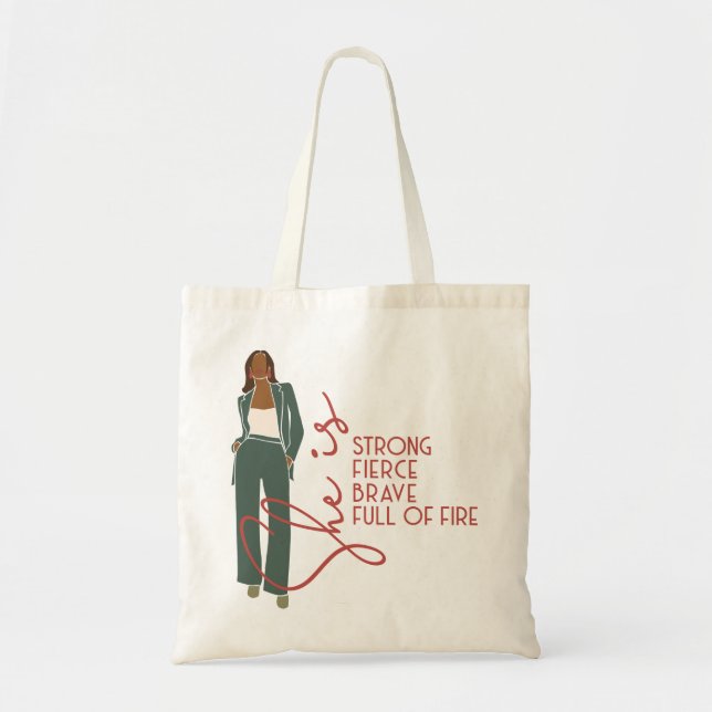 Bolsa Tote Ela É Uma Mulher De Latte. (Frente)