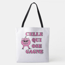 Bolsa Tote Ela Quem Ousa Vence em Francês com Porca Feminina