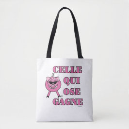 Bolsa Tote Ela Quem Ousa Vence em Francês com Porca Feminina