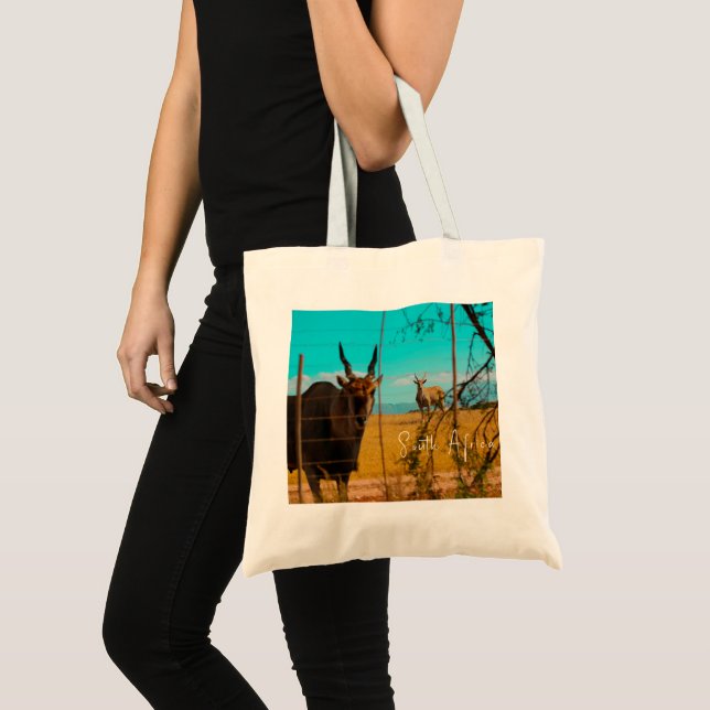 Bolsa Tote Eland Antelope Animal África do Sul ZA (Frente (produto))