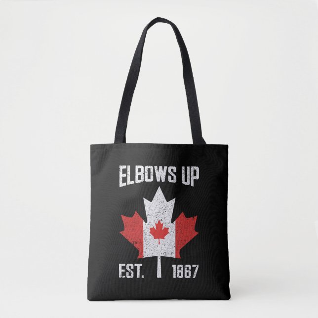 Bolsa Tote Elbows Up Canada True North Strud Canadense (Frente)