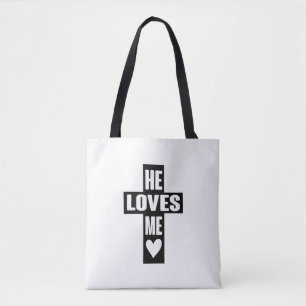 Bolsa Tote Ele Ama Como Jesus Cita Palavras De Deus Amar Arte