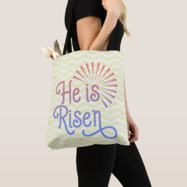 Bolsa Tote Ele é Risen Christian Páscoa Retro