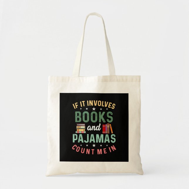 BOLSA TOTE ELE ENVOLVE LIVROS E PAJAMAS CONTAM COMIGO EM LEIT (Frente)