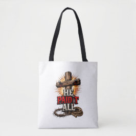 Bolsa Tote Ele Pagou Tudo – Fé Cristã Cruz e Prego