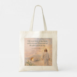 Bolsa Tote Ele Ressuscitou – Mateus 28:6 Versículo Bíblico -