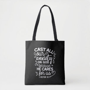 Bolsa Tote Ele Se Importa Com Você – Citação Cristã Encorajad