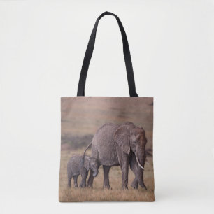 Bolsa Tote Elefante Africano com Bebê