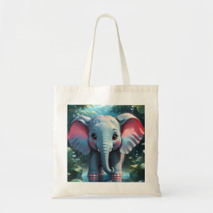 Bolsa Tote Elefante Bonito na Chuva