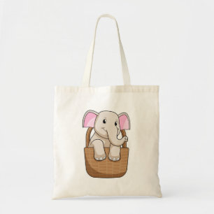 Bolsa Tote Elefante com cesta