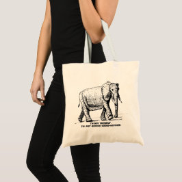Bolsa Tote Elefante com Cruzamento Pesado de Linhas