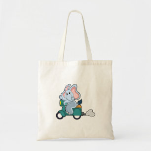 Bolsa Tote Elefante como Biker com Patinete