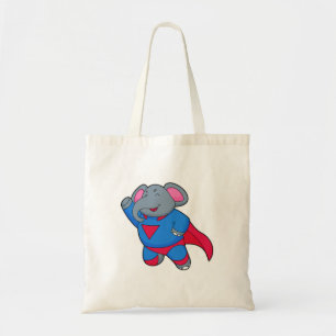 Bolsa Tote Elefante como super-herói