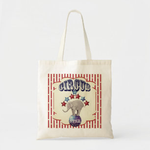 Bolsa Tote Elefante de Circo Vintage Favor da Parte