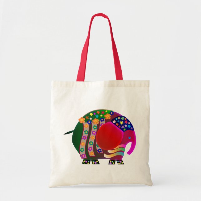 Bolsa Tote elefante: Deixe-nos comemorar (Frente)
