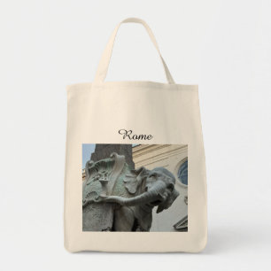 Bolsa Tote Elefante e Obelisco de Bernini - Roma Itália