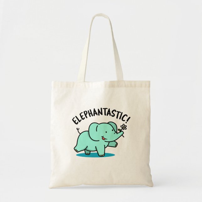 Bolsa Tote Elefante Engraçado Elefante Elefante (Frente)