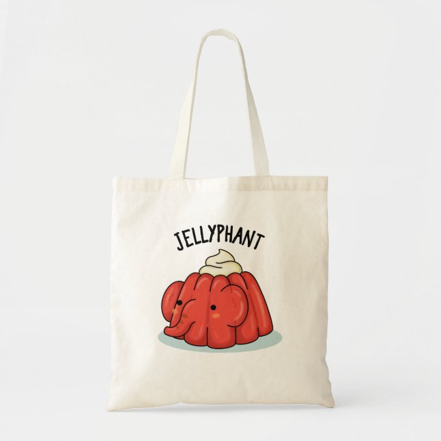 Bolsa Tote Elefante Funny Elefante Jelly Pun (Frente)