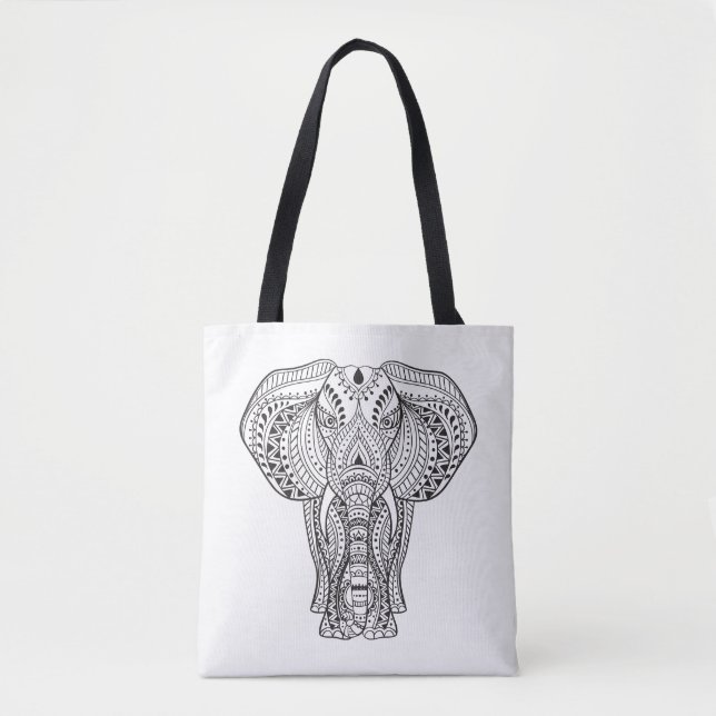 Bolsa Tote Elefante indiano étnico 2 (Frente)