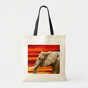 Bolsa Tote Elefante no por do sol - sacola