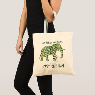 Bolsa Tote Elefante Nunca Esquece - Cartão de Aniversário 1