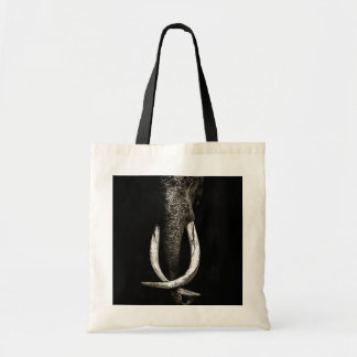 Bolsa Tote Elefante Preto e Branco Ameaçado
