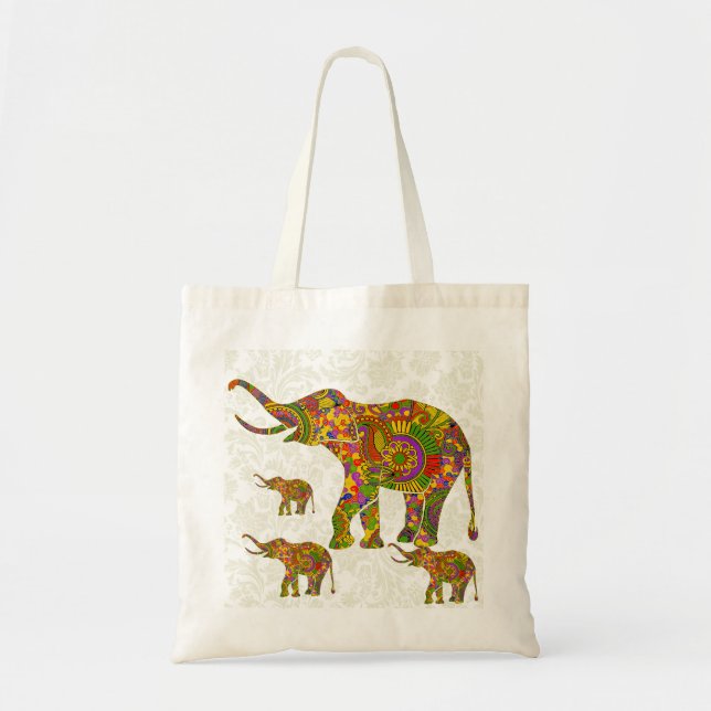 Bolsa Tote Elefante Retrovisor Colorido 4 (Frente)
