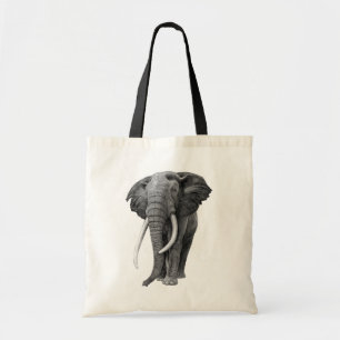 Bolsa Tote Elefante-touro - Desenho a lápis