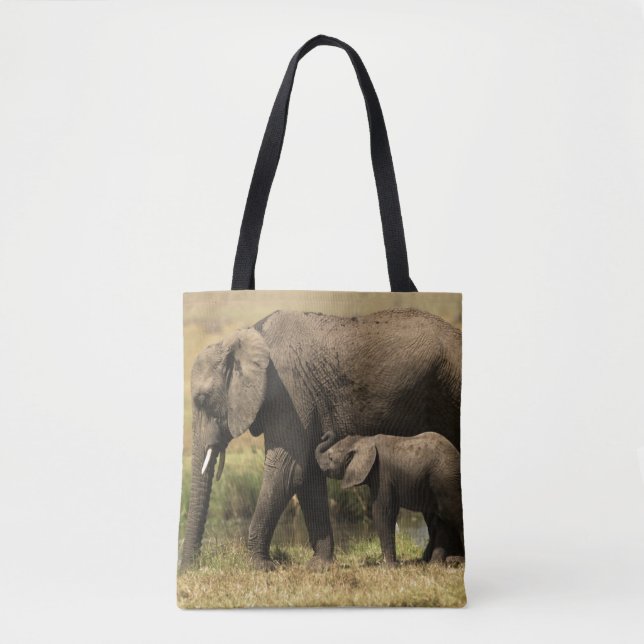 Bolsa Tote Elefantes africanos (Frente)
