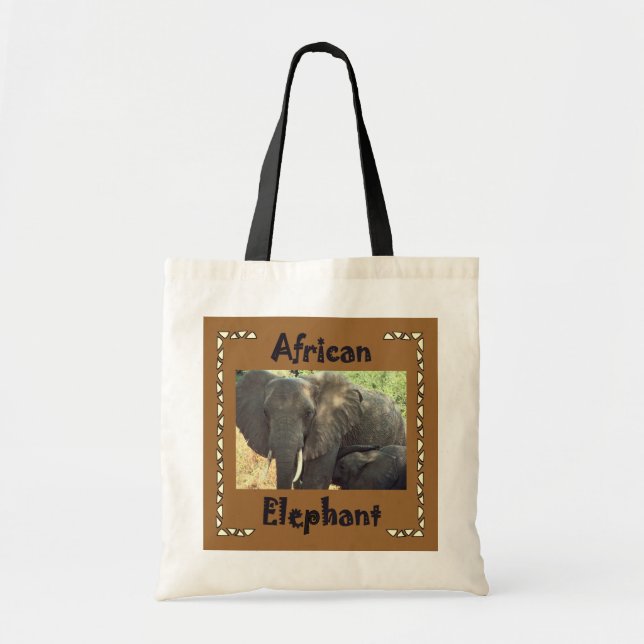 Bolsa Tote Elefantes africanos (Frente)