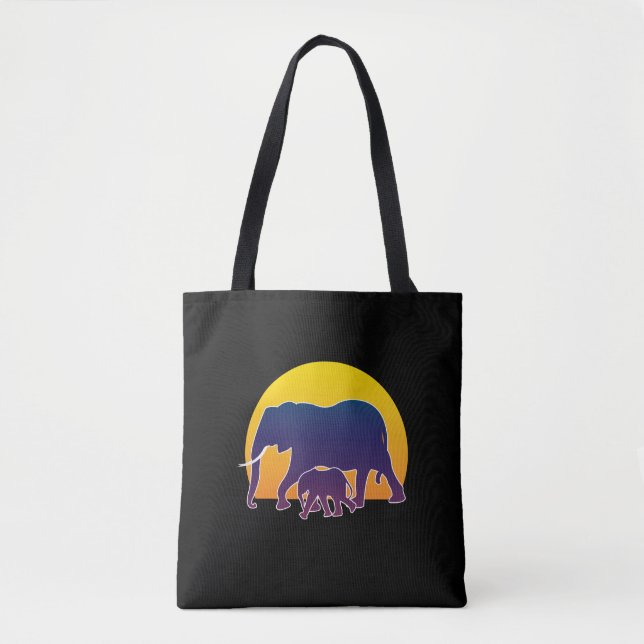 Bolsa Tote Elefantes Sunset (Frente)