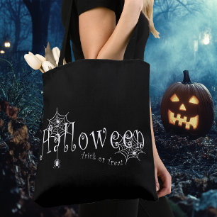 Bolsa Tote Elegância Assustadora: Design de Teia de Aranha pa