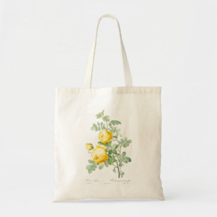 Bolsa Tote Elegância Bridal: Arte Botânica Rosa Amarela Vinta