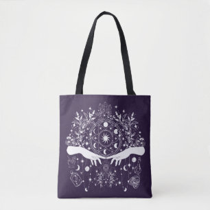 Bolsa Tote Elegância Celestial: Design da Deusa da Lua