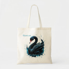 Bolsa Tote Elegância em movimento, o cisne negro,
