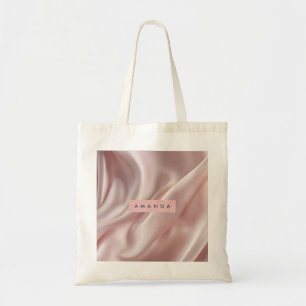 Bolsa Tote Elegância em Seda Pastel Macia Personalizada