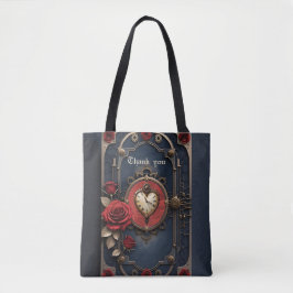 Bolsa Tote Elegância Eterna – Coração de Relógio