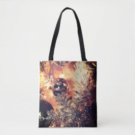 Bolsa Tote Elegant Christmas Ornament Glow | Festive Holiday 